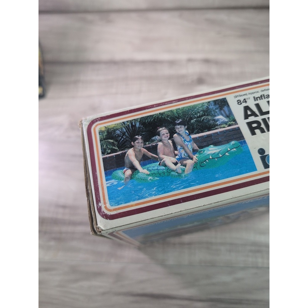 Intex Vintage 1985 Wet Set 84" Alligator Ride-On Pool Inflatable Open Box - Picture 8 of 12